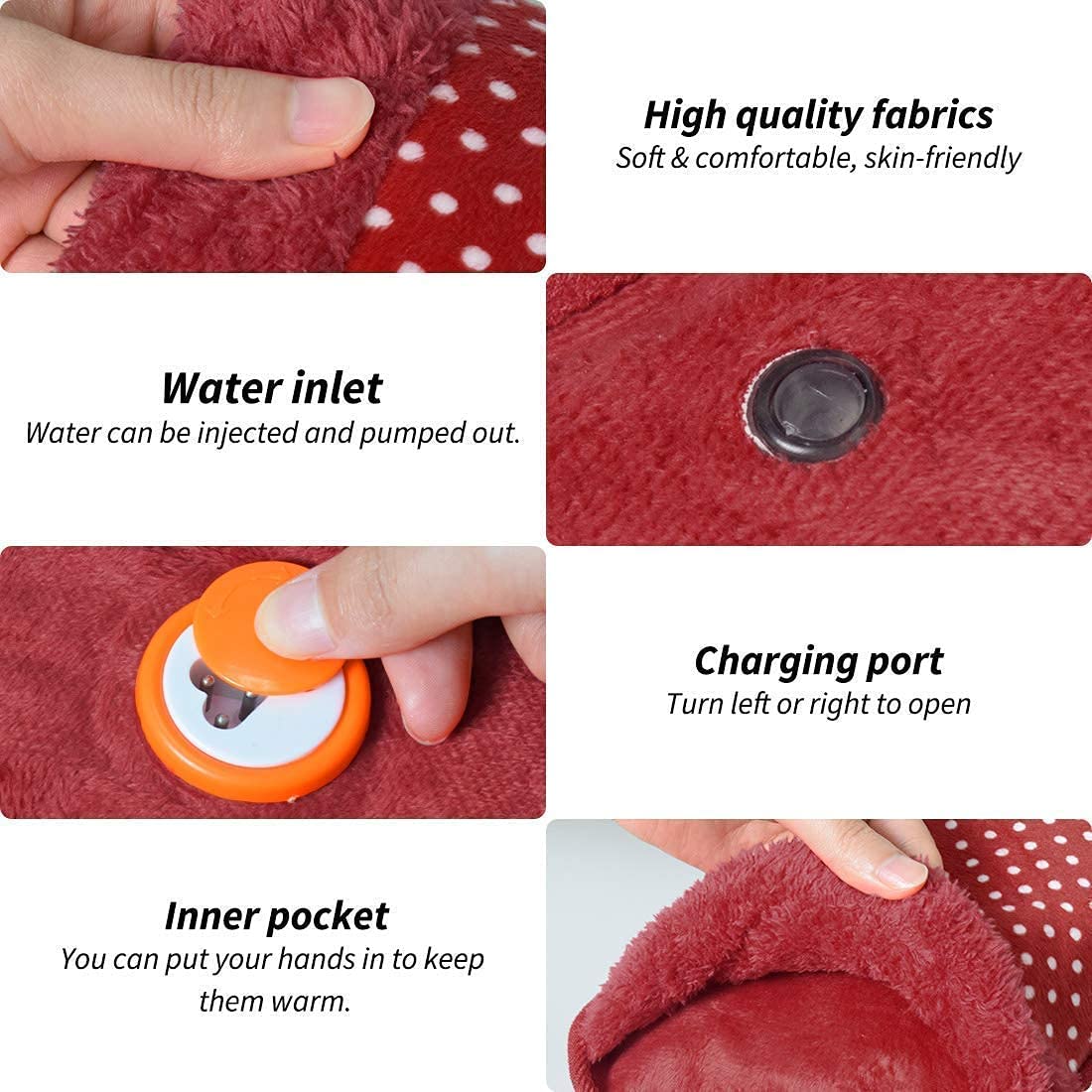 RF REDFOXX heating bag, hot water bags for pain relief, heating bag electric, Heating Pad-Heat Pouch Hot Water Bottle Bag, Electric Hot Water Bag,Heating Pad For Pain Relief (Multi Colour)