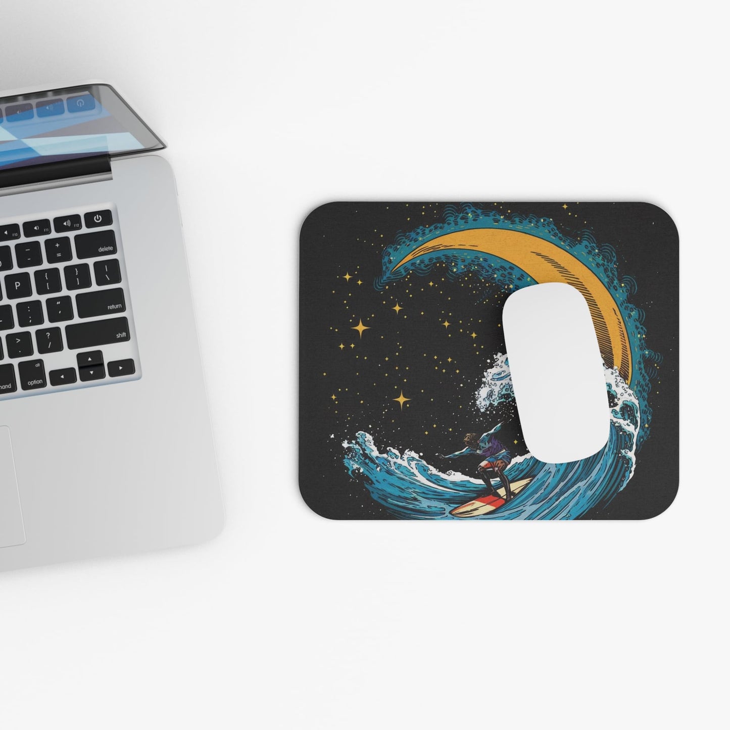 RF REDFOXX Designer Mouse Pad with Smooth Rubber Base, Moon Designs, 30.5 x 25.4 cm