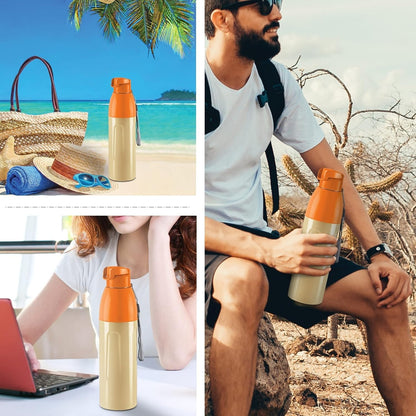 Spare Top Lid Compatible with Milton Kool Convex Water Bottle (700ml/900ml/1100ml) – Orange | Leak-Proof BPA-Replacement Cap | Secure Fit Bottle (Only Lid)