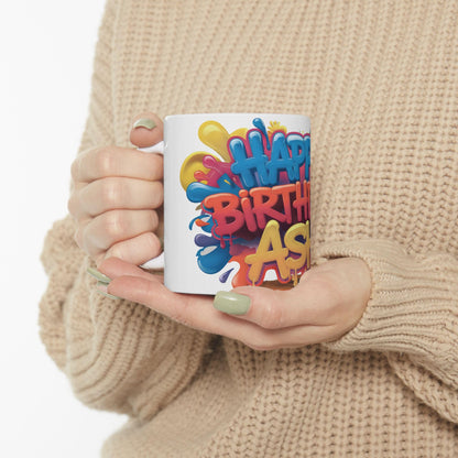 Unique Designs Photo and Name On Coffee Mug/Cup for Gift (with Free Key Chain) - White Ceramic Mugs, 350 ML