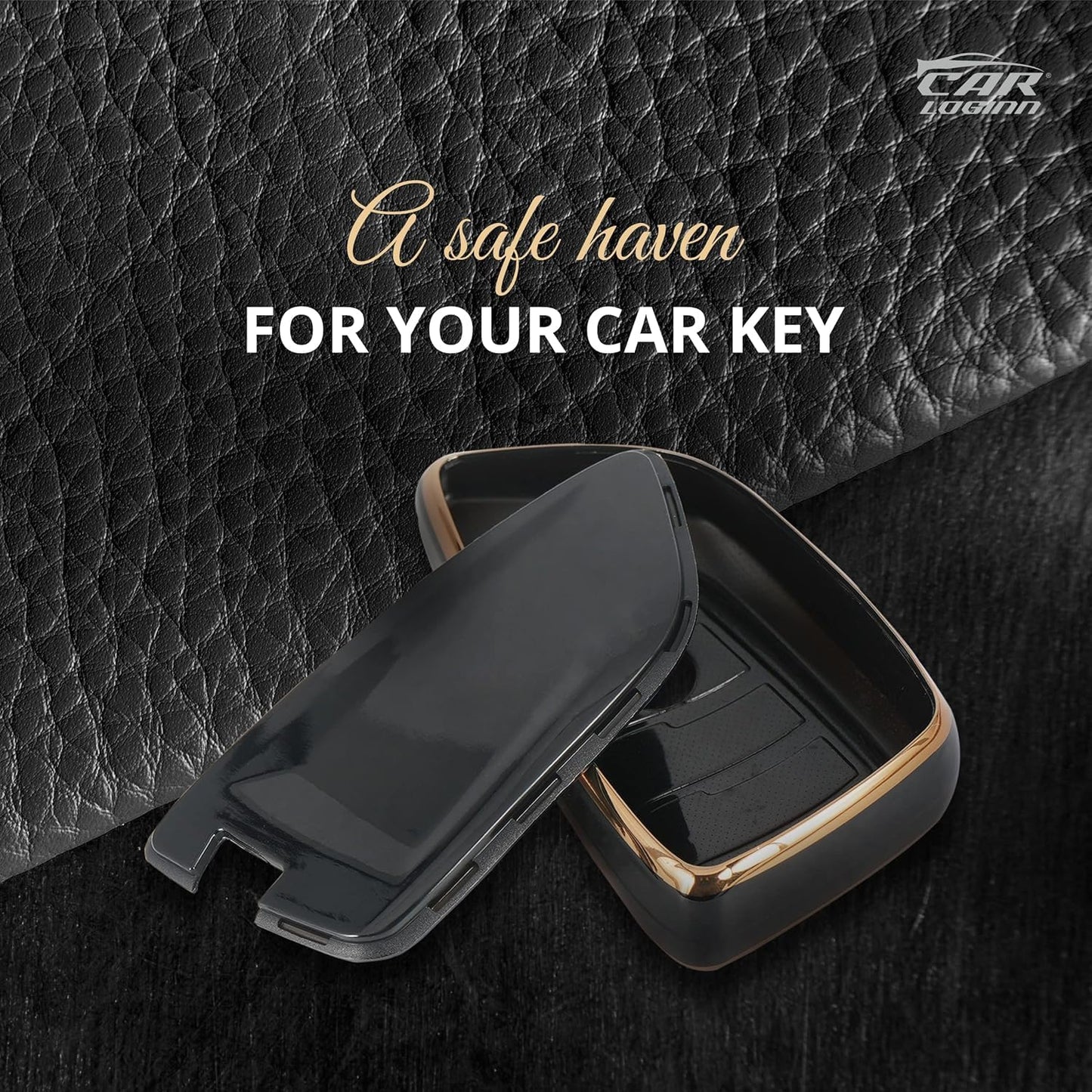 RF REDFOXX ogato TPU Car Key Cover fit for BMW GT-Series | X-Series | M-Series | 3-Series | 5-Series | 7-Series Smart Key (Black)