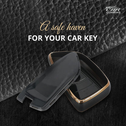 RF REDFOXX ogato TPU Car Key Cover fit for BMW GT-Series | X-Series | M-Series | 3-Series | 5-Series | 7-Series Smart Key (Black)