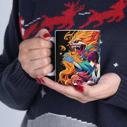 RF REDFOXX Anime Character Mug with Elemental Euphoria Design, 350ML