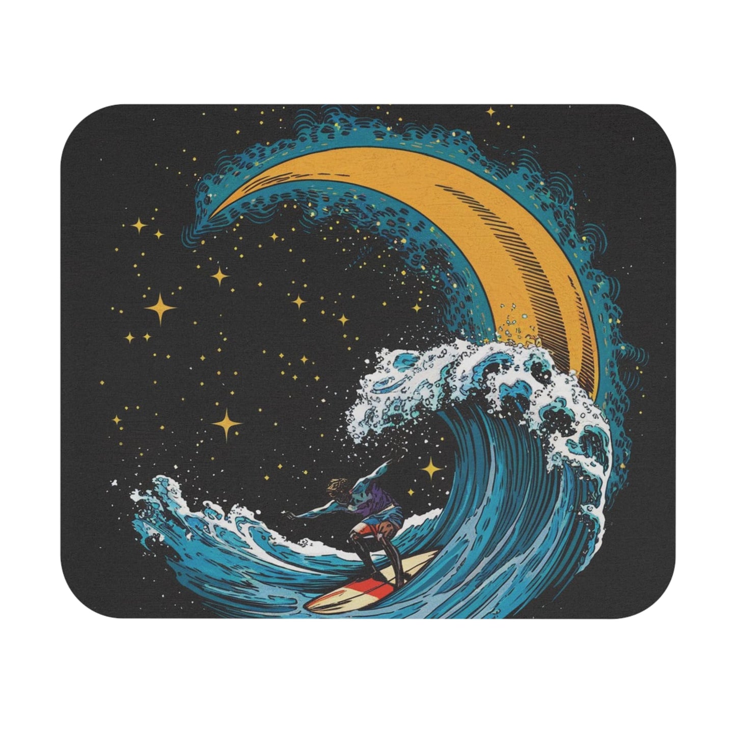 RF REDFOXX Designer Mouse Pad with Smooth Rubber Base, Moon Designs, 30.5 x 25.4 cm