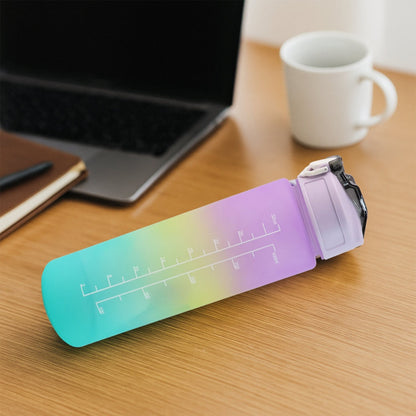 Motivational Water Bottle with Straw & Time Marker | Leakproof BPA-Free Fitness Bottle | 1L/2L Gym & Sports Hydration Bottle