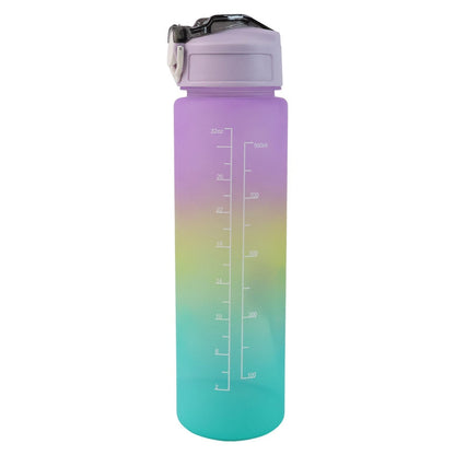 Motivational Water Bottle with Straw & Time Marker | Leakproof BPA-Free Fitness Bottle | 1L/2L Gym & Sports Hydration Bottle